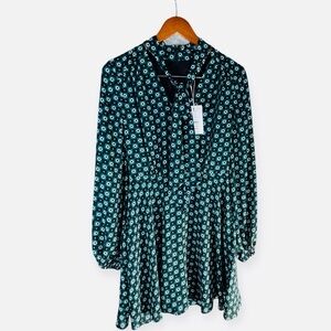Ted Baker London Dolley Green Geometric Floral Mini Dress Size 2 NWT